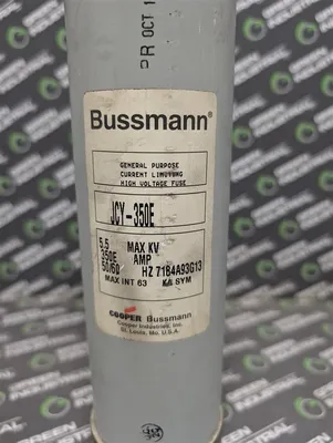 Bussmann JCY-350E General Purpose Current Limiting Fuse 350E Amps Used