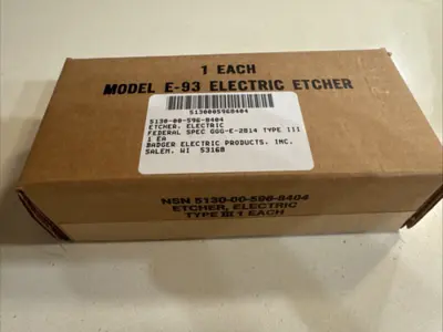 Badger Electric Products USA Model E-93  Etcher Engraver Jewelry Carbide Bits