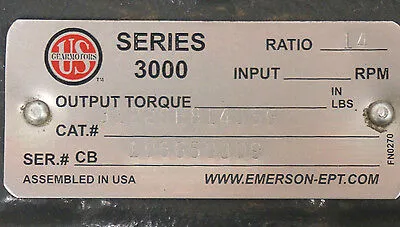 NEW U.S. GEARMOTOR 3122SB814U56 REDUCER RATIO 14:1