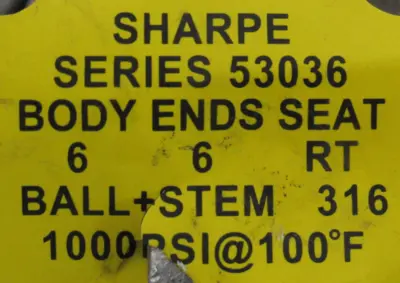 NEW SHARPE 53036 WELD SOCKET BALL VALVE 1"