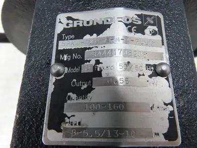 Grundfos SPK8-3/2 A-M-A-RUUV Vertical Immersion Coolant Pump 26-42GPM .5kW 230V