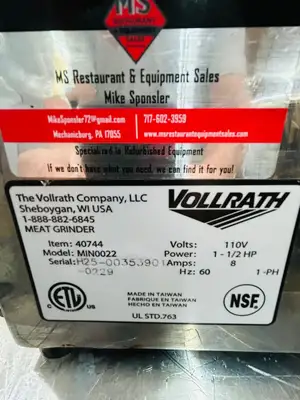 Used _UNKNOWN_ _UNKNOWN_ Grinders / Shredders - Food Pennsylvania US | MS Restaurant and Equipment Sales #1393747