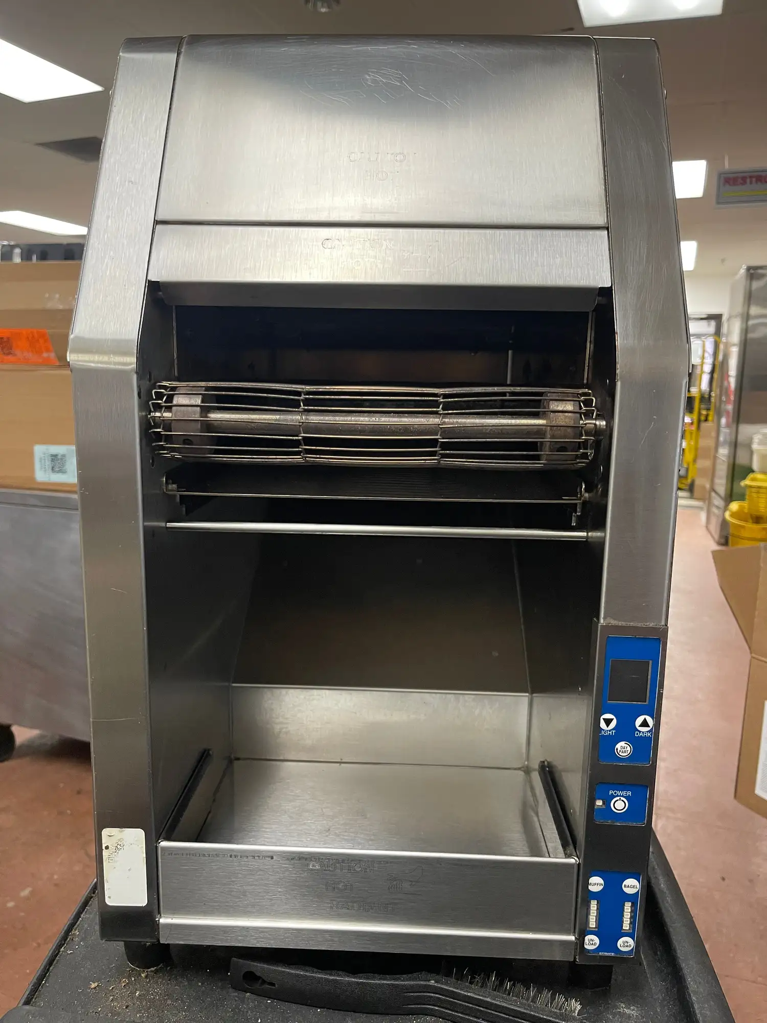 Used Antunes Used Antunes RT-2 Countertop Conveyor Radiant English Muffin Bagel Toaster, 208V 5 kW Restaurant Small Appliances Illinois US | Falcon Restaurant Supply #1375805
