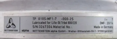 NEW WITTENSTEIN TP 010S-MF1-7-0G0-2S GEAR REDUCER TP010SMF170G02S