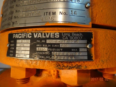 Pacific 3", Class 600, WCB, BWE, Globe Valve