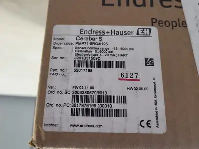 USED ENDRESS+HAUSER PMP71-5RQ8/125