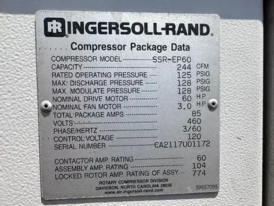 USED INGERSOLL RAND SSR-EP60
