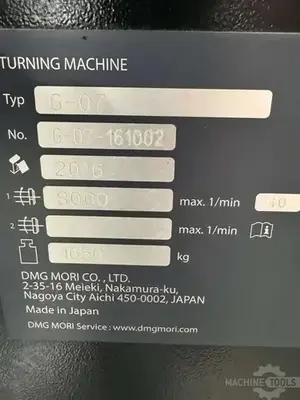 Used 2016 DMG G-07 CNC Lathes Illinois US | Perfection Global, LLC. #1399000