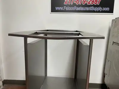 Used Falcon Restaurant Supply Used Stainless Steel Mobile Breading Station on Casters - FG8 - SS397 Food Prep Tables Illinois US | Falcon Restaurant Supply #1373779