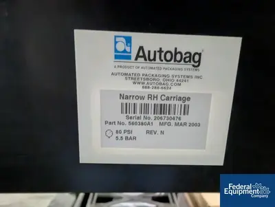 N/A Autobag Bagging System, Model HS-100 Excel, Portable