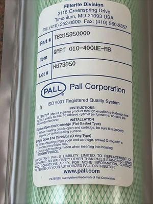 New | in-Stock PALL T8315350000 Processing (misc) Indiana US | J&J Industrial Supply #1326719