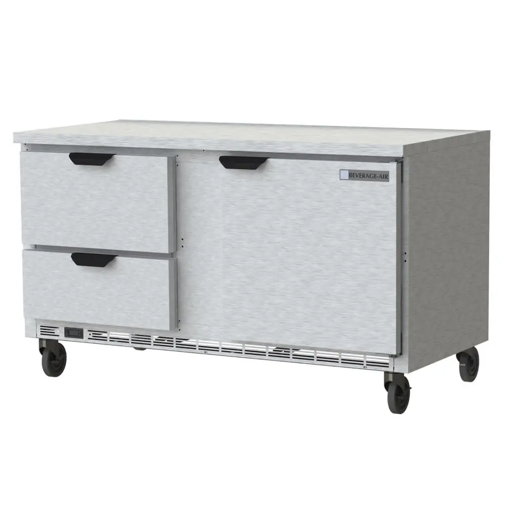 Beverage-Air WTRD60AHC-2-FLT 60" Worktop Refrigerator W/ (2) Section, 115v