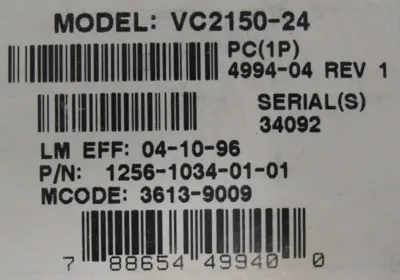 NEW VICON VC2150-24 MONOCHROME CAMERA TG2Z3514FCS-2 VC215024