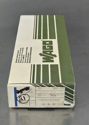 WAGO 282-104 Screwless Clamping Systems. Box with 21. Loc 3D-3