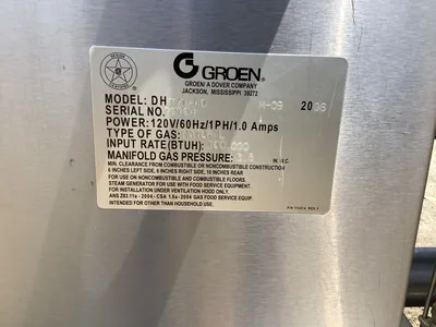 152-0471 Groen DHT 1-40 40 Gallon Natural Gas Tilting Kettle