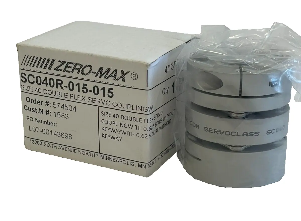 NEW ZERO-MAX SC040R-015-015 SIZE 40 DBL FLEX SERVO COUPLING SC040R015015