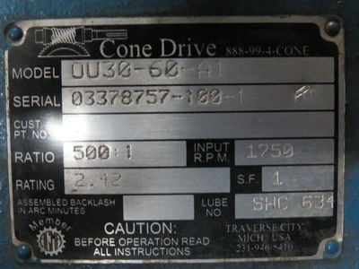 USED Cone Drive 0U30-60