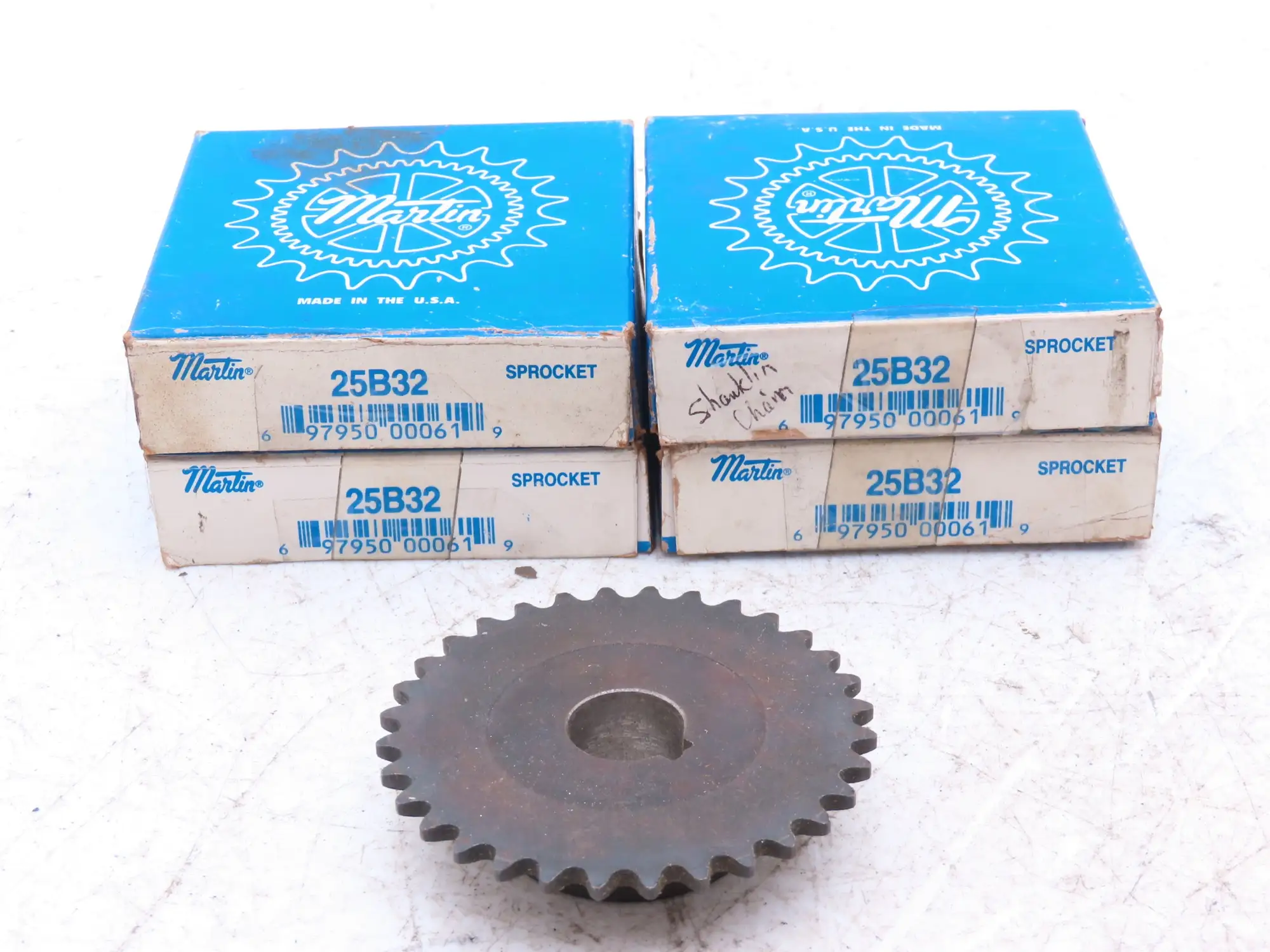 Martin 25B32 #25 Roller Chain Sprocket 32T 5/8" Keyed Bore  Lot of 4