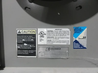 USED GREENHECK SWB-212-3-CW-TH-X