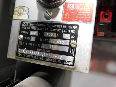 Used Zenith ZTS15E-5AAEHLLRTUW-VS Switchgears Ohio US | Equipment Recovery Corp. #1331586