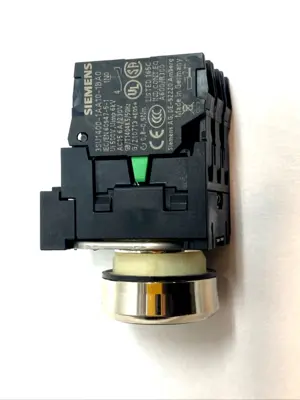 USED SIEMENS ILLUMINATED PUSHBUTTON GREEN 24V SIRIUS ACTUATOR 22MM