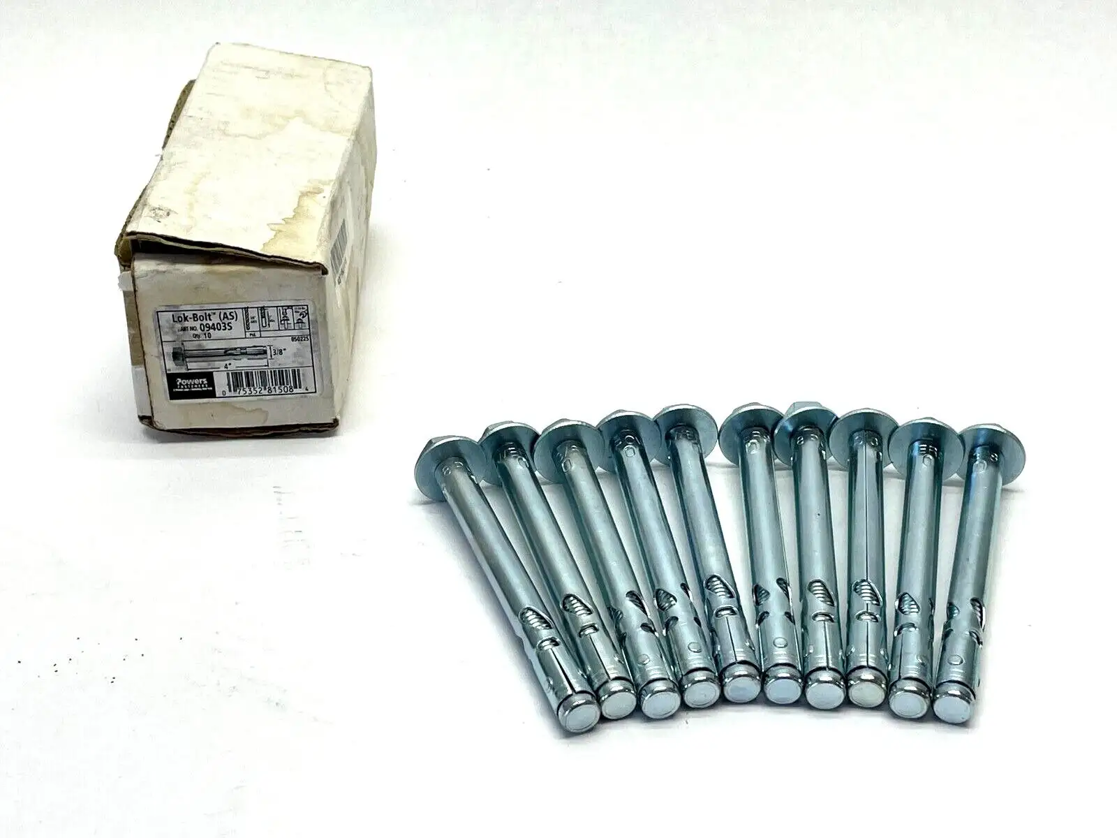 09403S | Powers Lok-Bolt  Sleeve Anchors 3/8" x 4" BOX OF 10 - New