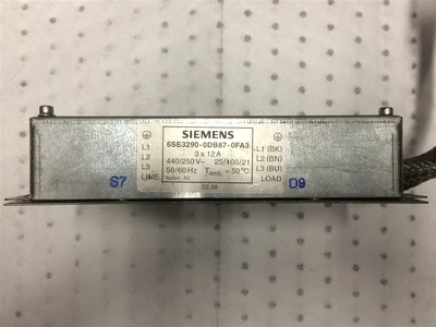 USED SIEMENS 6SE3290-0DB87-0FA3 (7)-FILTER