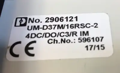 Used PHOENIX CONTACT UM-D37M PLC Processors | Palmetto Automation #1154367