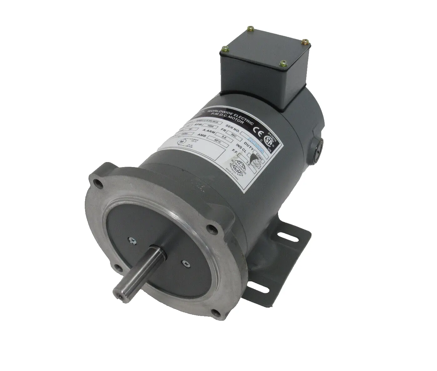 NEW WORLDWIDE ELECTRIC WPMDC12-18-90V-56CB MOTOR 1/2HP 90V 1800RPM