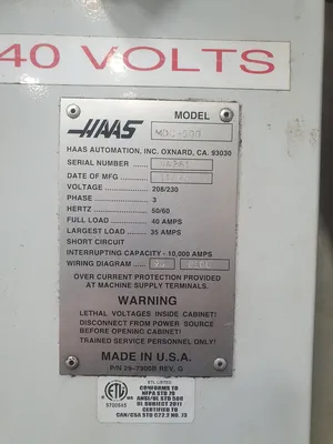 USED HAAS MDC-500