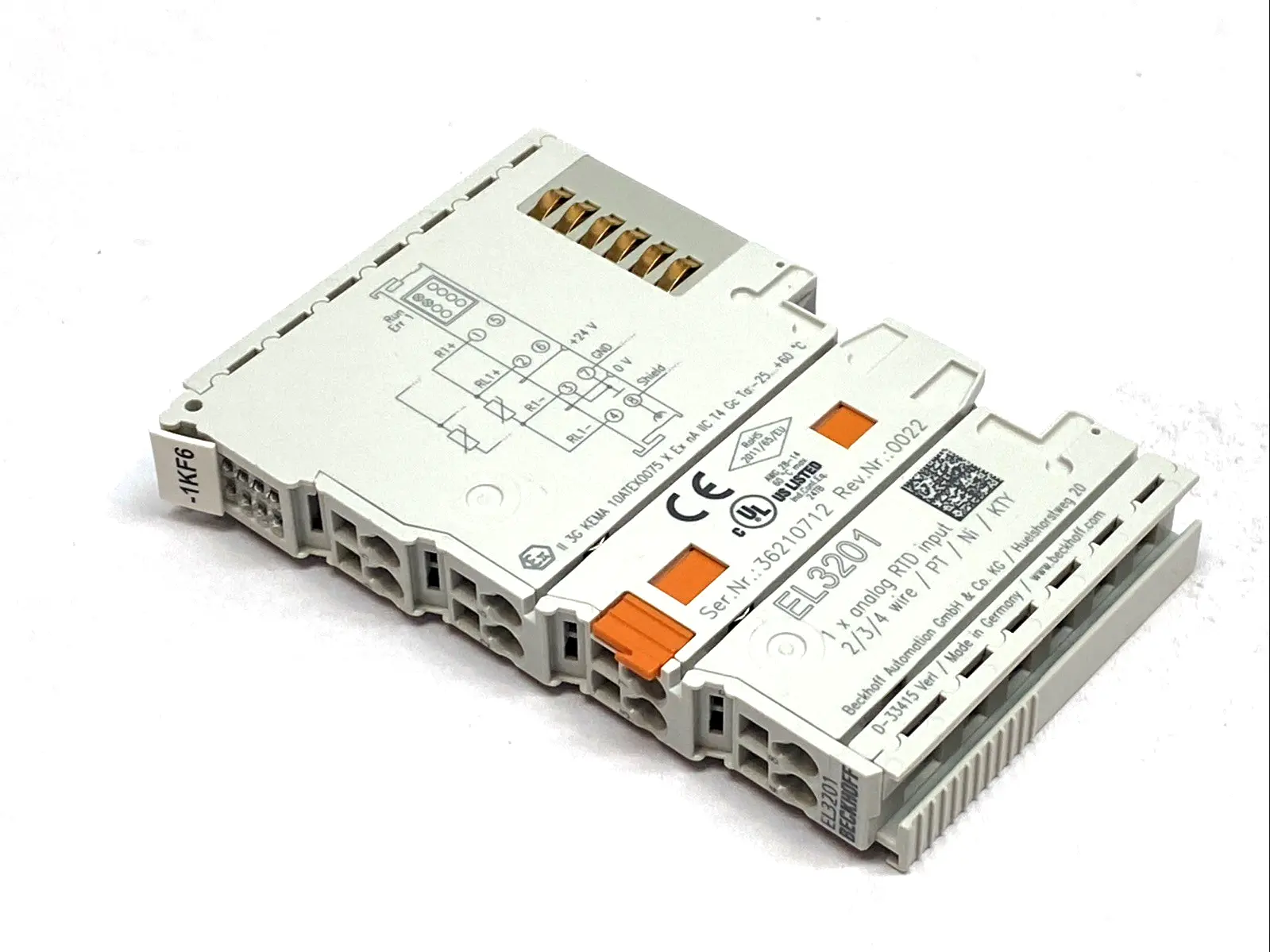 USED BECKHOFF 1-CHANNEL ANALOG INPUT TERMINAL RTD PT100 RTD 16 BIT 4-WIRE
