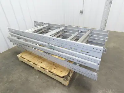 30"W Conveyor Leg Floor Support 66-5/8"-76-5/8"H  Lot of 10  White