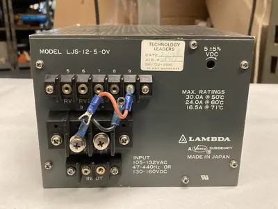 Used LAMBDA LJS-12-5-OV Single Output Power Supplies Ohio US | Surplus Asset Holdings #1246592