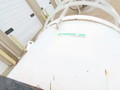 Dynamic Air Conveying Pneumatic Bulk Material Receiver Hopper Bin 60"x 15'H