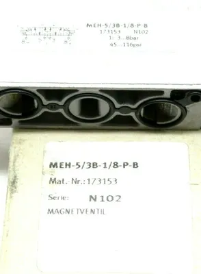 NEW FESTO MEH-5/3B-1/8-P-B SOLENOID VALVE MEH53B18PB