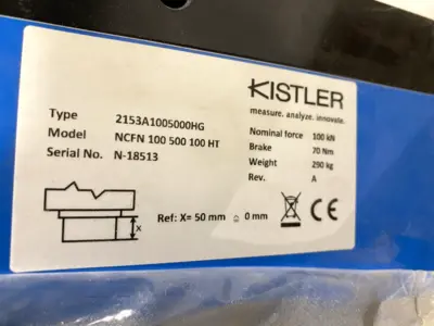 USED KISTLER 100KN NFCN 100 500 100 HT ELECTROMECHANICAL NC JOINING MODULE