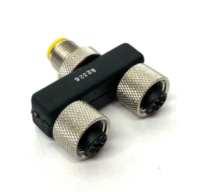 USED BELDEN, LUMBERG AUTOMATION Y-SHAPE MICRO SPLITTER CONNECTOR M12 4-PIN 600000113