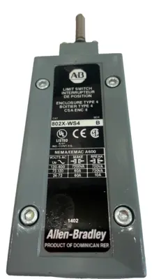 ALLEN BRADLEY 802X-WS4 LIMIT SWITCH SERIES B 802XWS4 NEW, SURPLUS