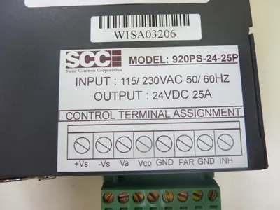 USED STATIC CONTROL SYSTEMS 920PS-24-25P