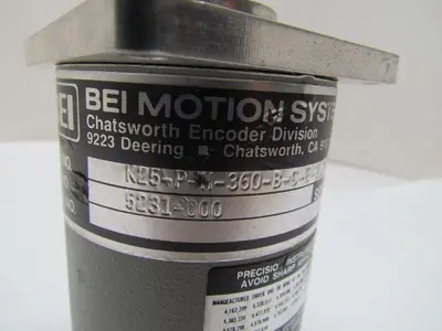 BEI Motion Systems K25-P-H-360-B-C-E-1.2 Rotary Encoder w/o No. 5231-000
