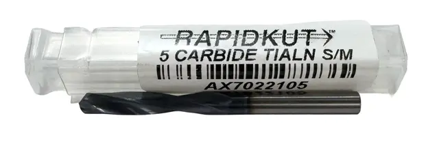 RapidKut 5mm Solid Carbide Drill TiAlN Coated Screw Machine Length