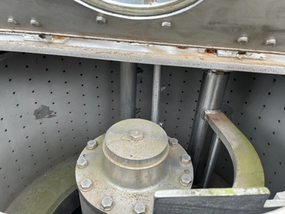 Western States 40 x 24 Quadramatic perforate basket centrifuge, 316SS.
