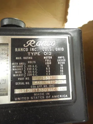 NEW RANCO 1537 REFRIGERATION CONTROL TYPE OI2