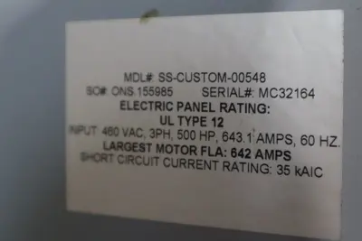WEG SSW06 SOFT STARTER, 220-575v; 670a; 3Phase; P/N: SSW060670T2257ESZ