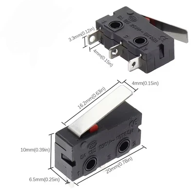 Limit Switch 3pin N/O N/C 5a 250v