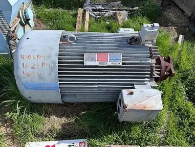 Westinghouse 450 HP Electric Motor, 1192 RPM, 460 Volt Motor SN 115S7105