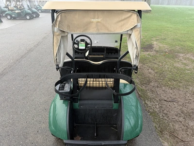 (1) 2015 E-Z-Go golf cart with a Kawasaki gas engine, includes canopy, ball cover, club cover, fold-...