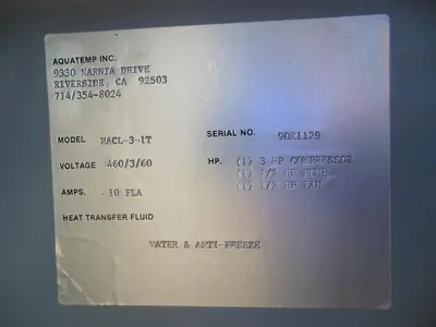 USED AQUATEMP HACL-3-1T