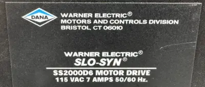 USED WARNER ELECTRIC SS200D6 MOTOR DRIVE 115V 7A 50/60HZ