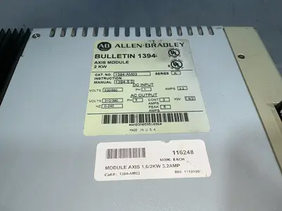 Used ALLENBRADLEY 1394AM03 Servo Controller Parts Ohio US | HGR 24 #1508066
